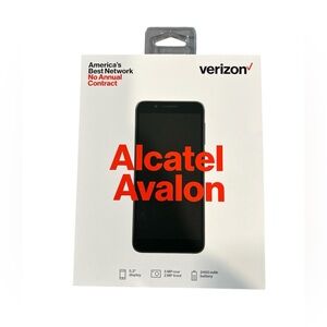 NIB Verizon Prepaid Plan Alcatel Avalon Gray Android 16GB Smartphone